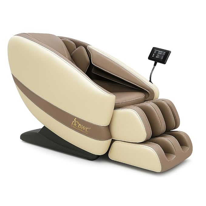 DR BWC® Zero Gravity Massage Chair Recliner – Full Body Tuina Massage with 18 Rollers, 16 Auto Programs, Back Heat, Foot & Calf Massage, Bluetooth Speakers,(Beigh)
