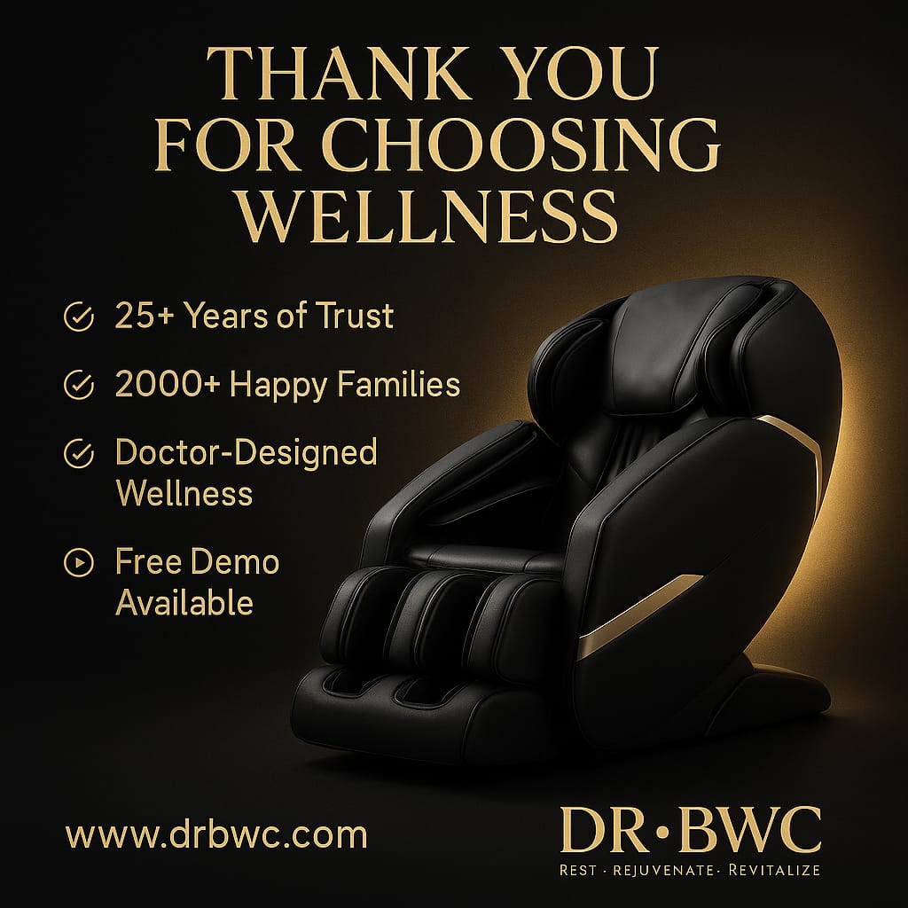 DR BWC® 4D AI Zero Gravity Full Body Massage Chair for Home & Office | SL Track | Air Compression | Heated Recliner with Bluetooth, Smart Touch Panel & Auto Modes (Black)