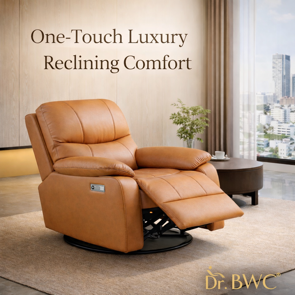 Luxury Motorised Recliner Sofa for Living Room & Home Theatre | German Engineering | Plush Upholstery | Effortless Move & Recline