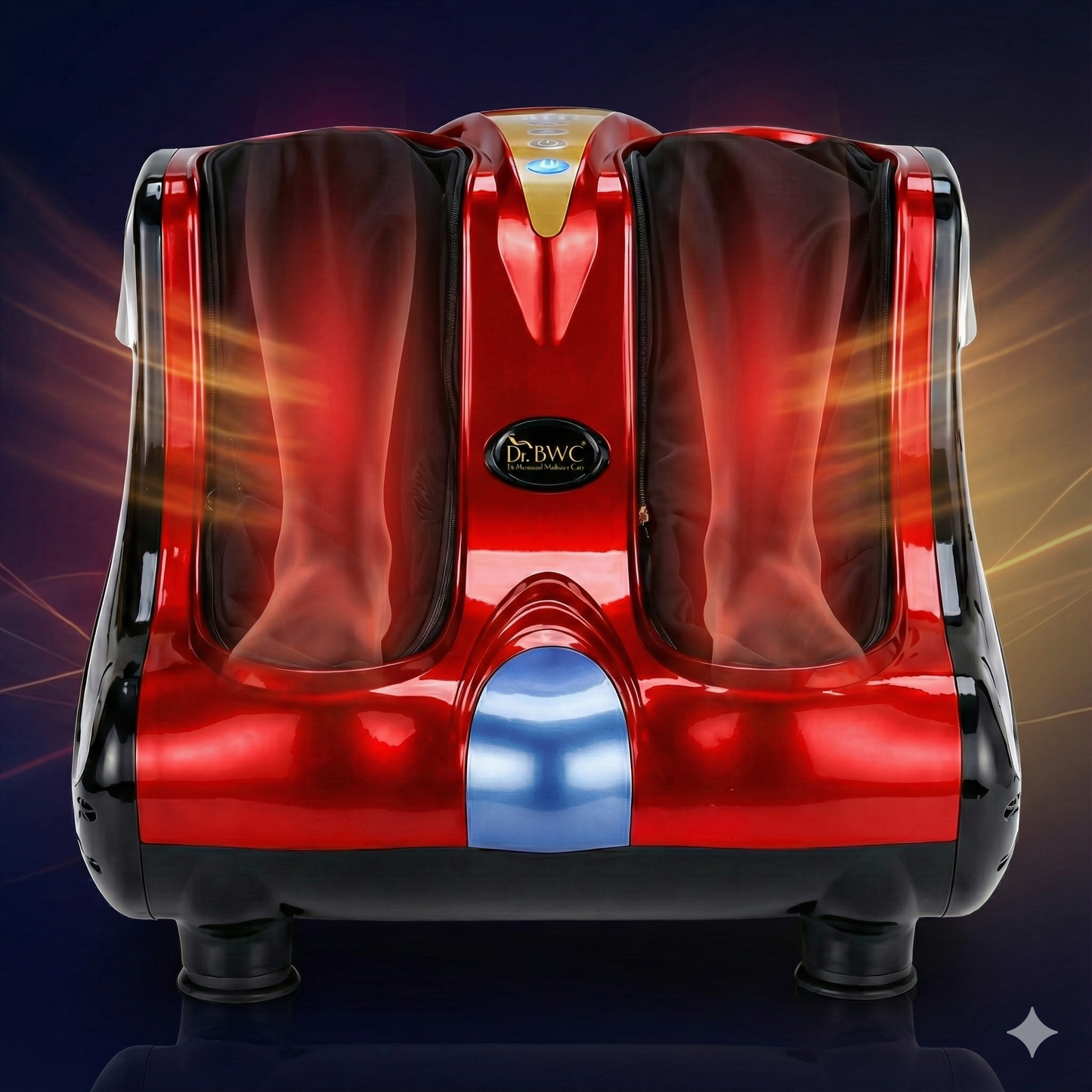 Dr BWC® Foot & Calf Massager Smart Touch Screen Relaxing Leg And foot Massager (With Heat and Air Squezzing) Massager Improving Blood Circulation at Home (Red)