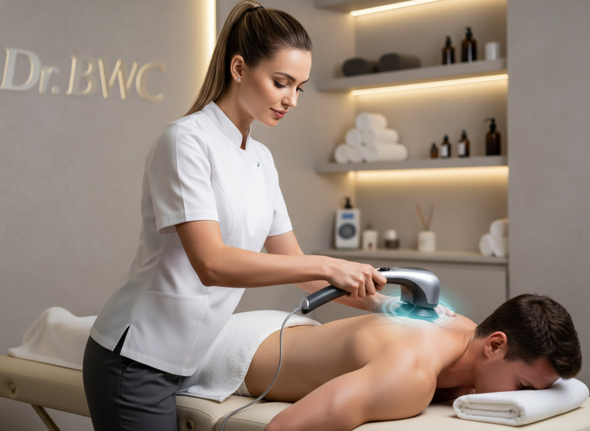 Dr BWC Double Head Massager Double Headed Full Body Pain Relief Massager with Infrared Deep Tissue Massage Massager  (Black, Red)