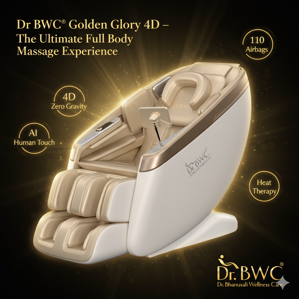 Golden Glory Bussiness Class Premium 4D Zero Gravity Massage Chair | double SL Track Recliner with AI Human Hand Massage, 110 Triple Airbags, Heat Therapy, Bluetooth & Cradle Swing Motion