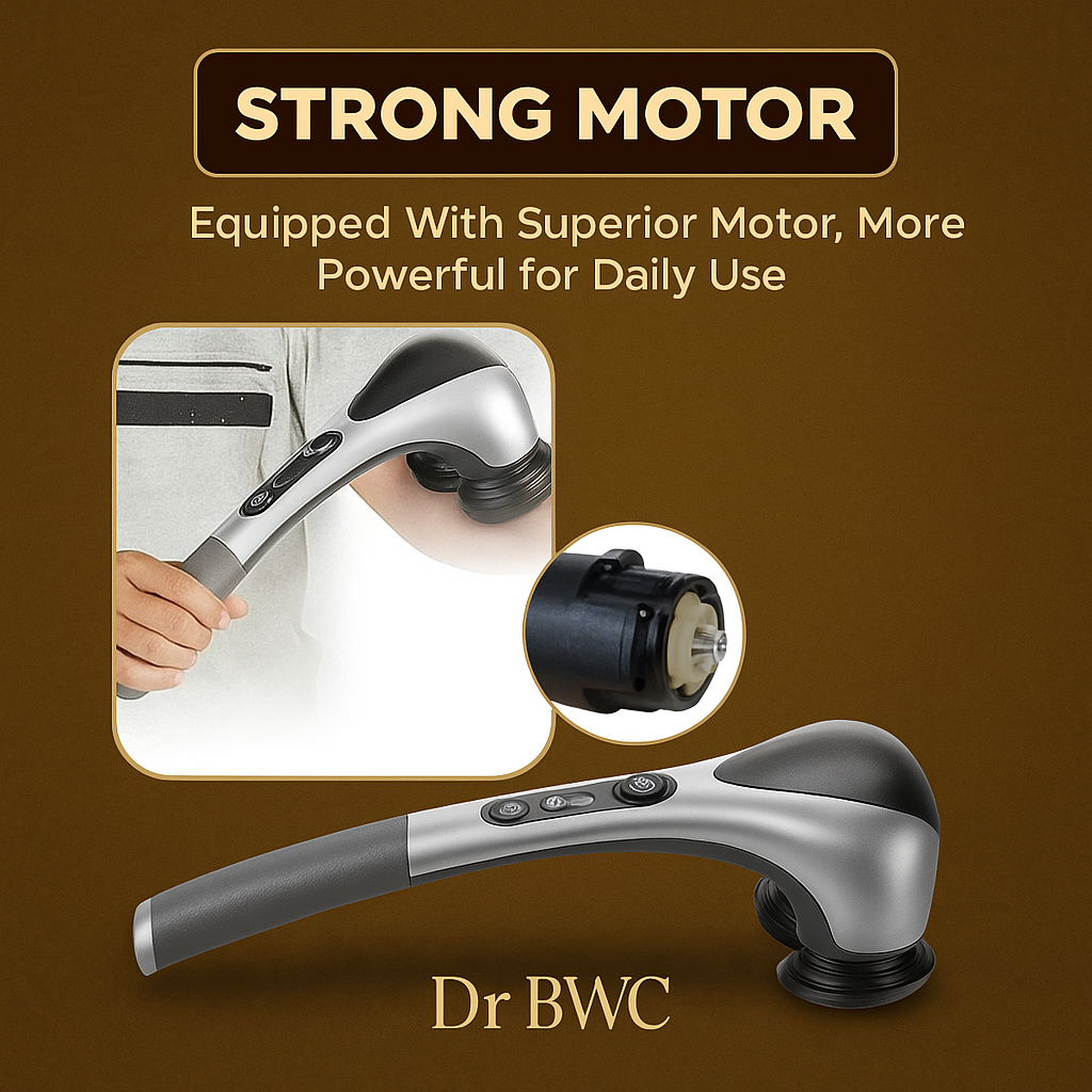 Dr BWC Double Head Massager Double Headed Full Body Pain Relief Massager with Infrared Deep Tissue Massage Massager  (Black, Red)