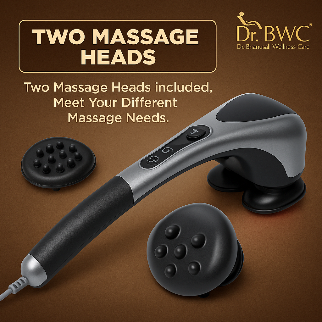 Dr BWC Double Head Massager Double Headed Full Body Pain Relief Massager with Infrared Deep Tissue Massage Massager  (Black, Red)