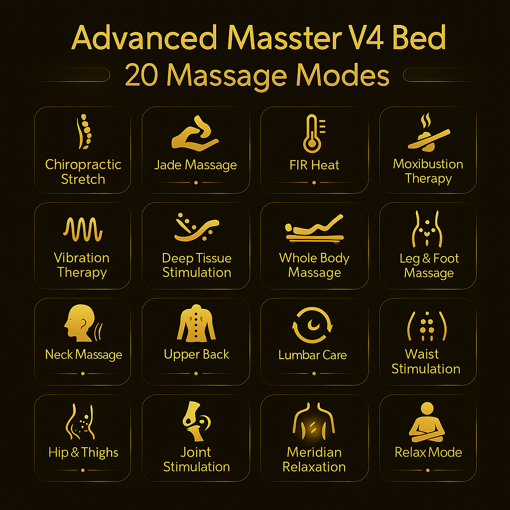 Dr BWC® Advanced Master V4 Thermal Massage Bed | 18 Auto Therapy Modes | Full Body FIR Heat + Jade Roller Spinal Massage | Spine Scanning | Chiropractic Stretch | Pain Relief, Posture Correction, Stress Relief & Sleep Therapy | Home Wellness Bed