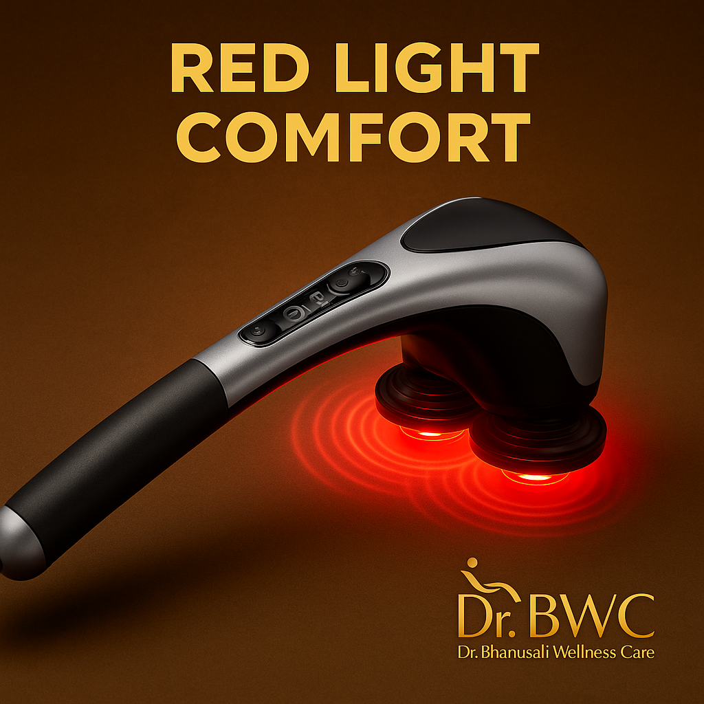 Dr BWC Double Head Massager Double Headed Full Body Pain Relief Massager with Infrared Deep Tissue Massage Massager  (Black, Red)