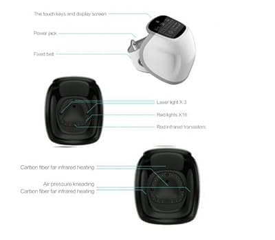 Dr BWC® echargeable Knee Massager for Joint Pain Relief- Heat and Kneading Infrared Heated Vibration Physiotherapy Relaxing Knee Massage