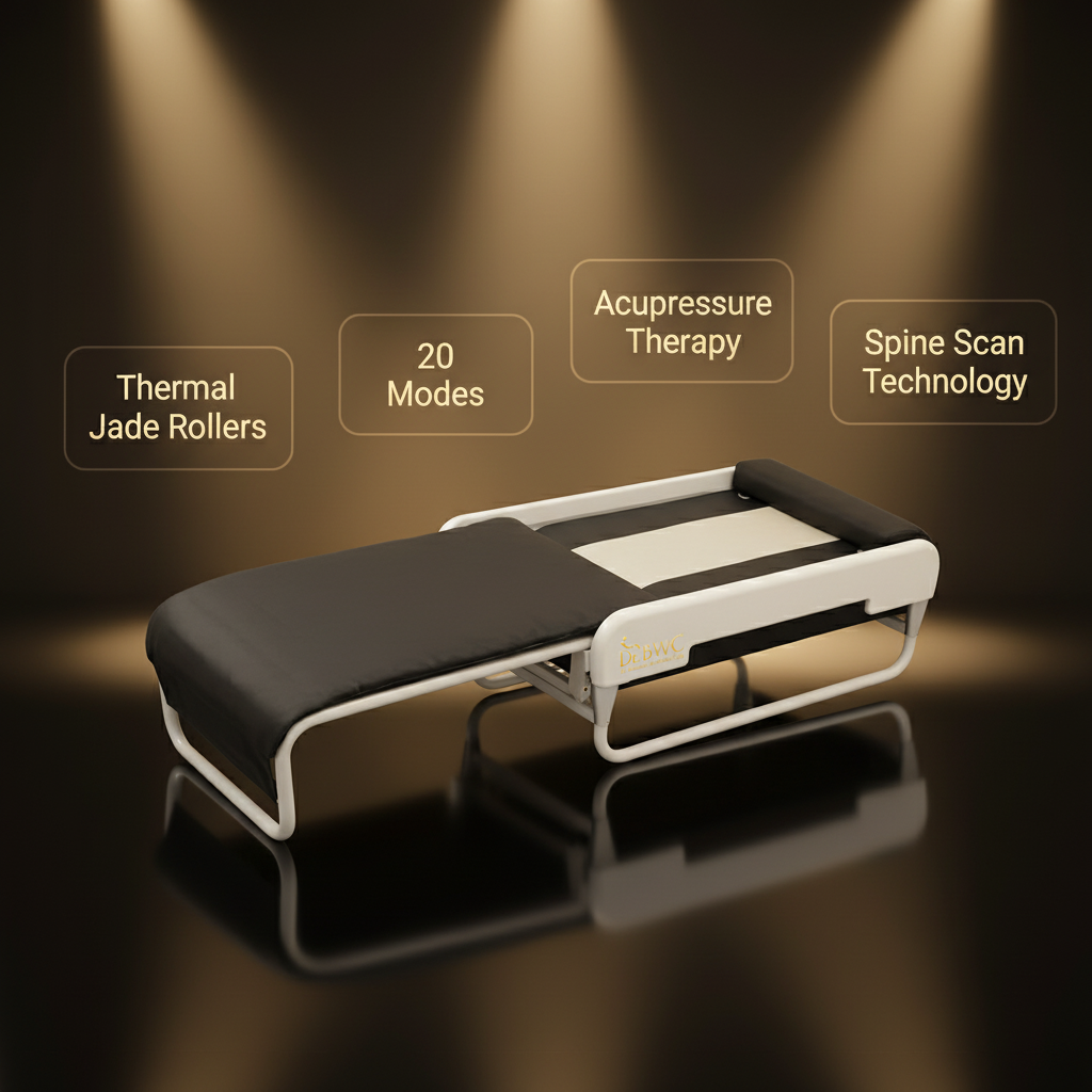 Dr BWC® Advanced Master V4 Thermal Massage Bed | 18 Auto Therapy Modes | Full Body FIR Heat + Jade Roller Spinal Massage | Spine Scanning | Chiropractic Stretch | Pain Relief, Posture Correction, Stress Relief & Sleep Therapy | Home Wellness Bed