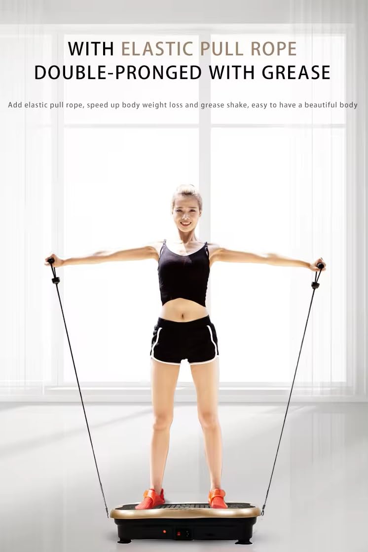 Dr BWC® Crazy Fit Vibration Plate home Workouts | Whole Body Vibration Machine for Home & Gym |  Resistance Bands & 99 Speed Levels |