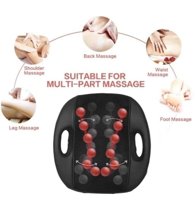 DR BWC Corded Electric Blueidea Back Massage Cushion Car Seat Massager Portable Massage For Back Pain Back Massager For Chair And Sofa 3D Back Massager 12 Ball Massager Deep Massage Cushion