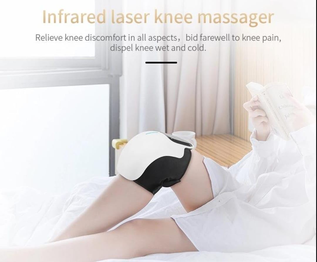Dr BWC® echargeable Knee Massager for Joint Pain Relief- Heat and Kneading Infrared Heated Vibration Physiotherapy Relaxing Knee Massage