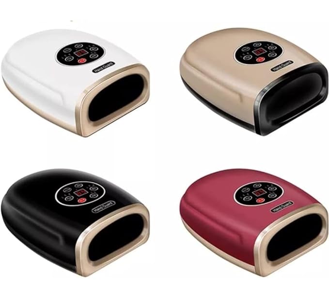 Dr BWC® Cordless Hand Massager Electric Acupressure Hand Palm Massager Machine with Air Pressure and Heat Compression for Fingers Numbness Pain Relief and Blood Circulation (Multicolor)