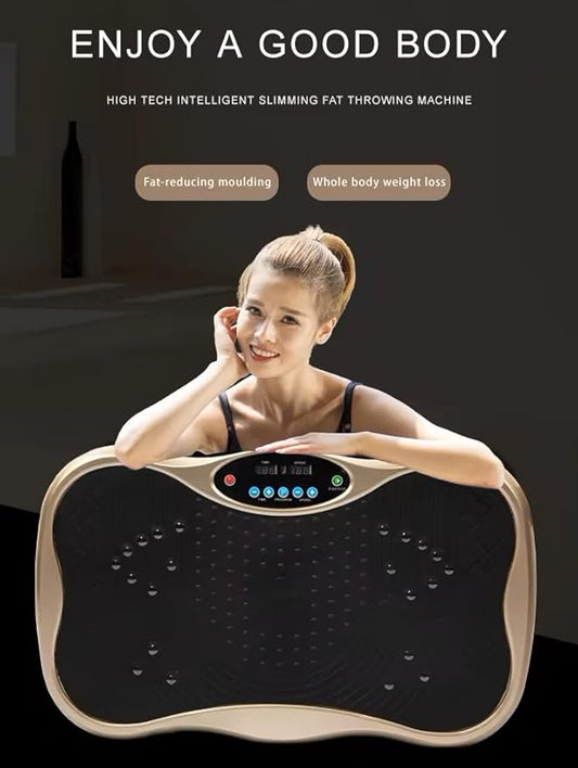 Dr BWC® Crazy Fit Vibration Plate for Weight Loss | Whole Body Vibration Machine for Home & Gym | Body Shaper with Remote Control, Resistance Bands & 99 Speed Levels | Fitness Vibration Plate Trainer