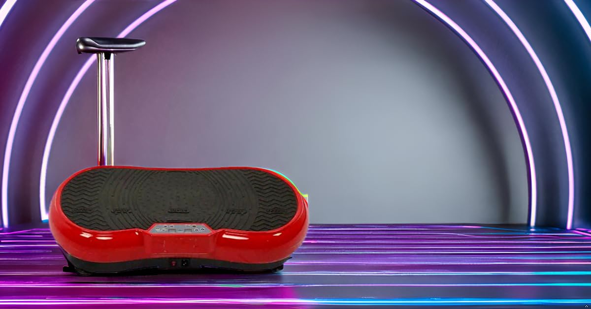 DR BWC Crazy Fit Vibration Plate Machine For Home |Vibration Plate For Women & Men |Sliming Weight Loss Machine | 99 Vibration Level | 5 Pre Set Auto Programme | Muscle Toning, Flexibility, Red