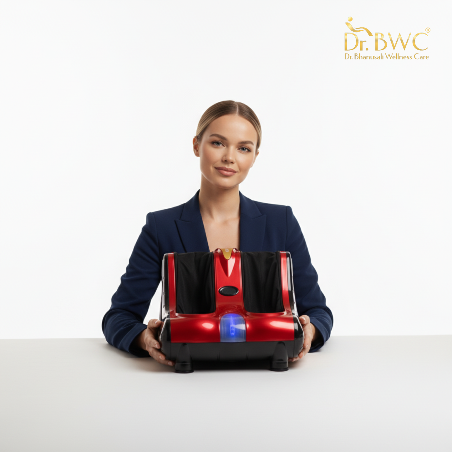 Dr BWC® Foot & Calf Massager Smart Touch Screen Relaxing Leg And foot Massager (With Heat and Air Squezzing) Massager Improving Blood Circulation at Home (Red)