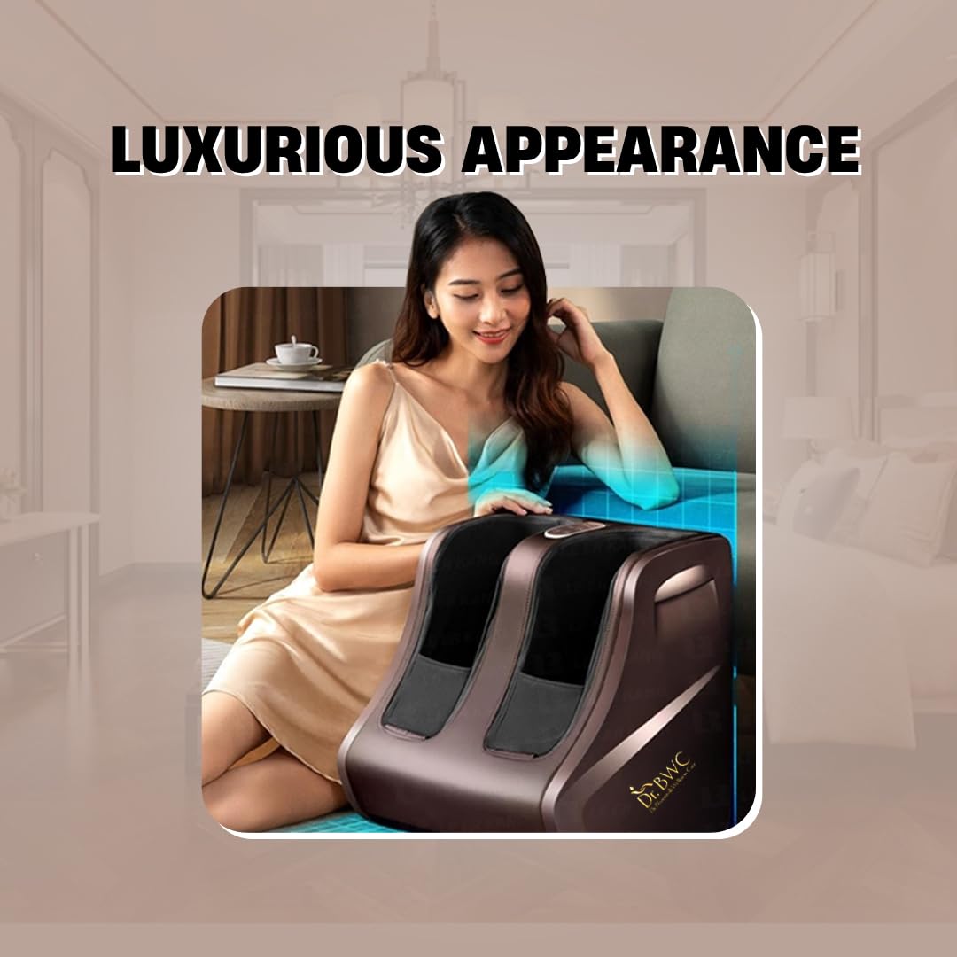 DR BWC® Foot, Calf and Leg Massager Smart Touch Screen Relaxing Leg And foot Massager (With Heat and Vibration) Pain Relief & Improving Blood Circulation for Home