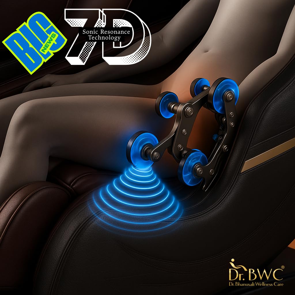 DR BWC® 7D Sonic Resonance Full-Body Zero Gravity AI Massage Chair – Smart Body Scan, Heat Therapy, Voice Control & Sonics Acoustic Resonance Technology for Deep Muscle Relief & Blood Circulation