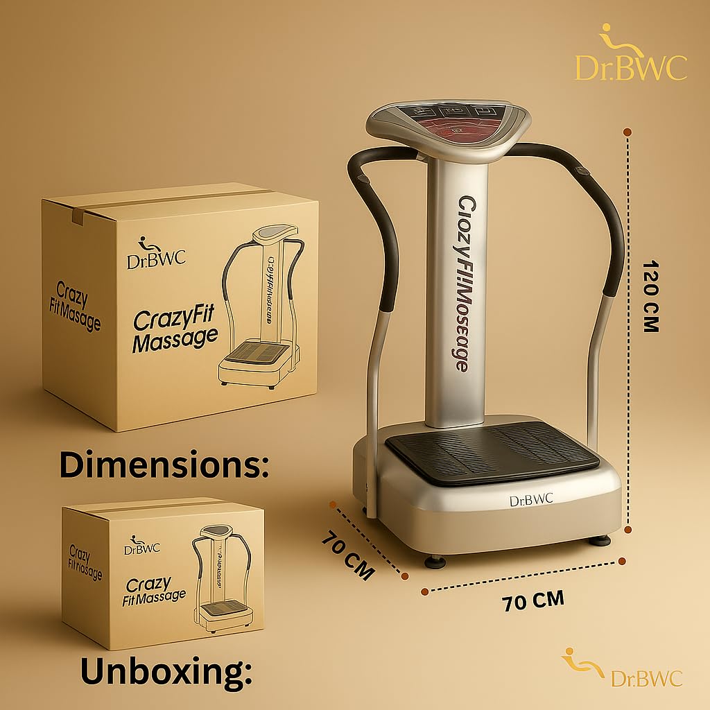 Dr BWC® Heavy Duty Vibration Plate Machine | Full Body Slimming & Fitness Massager for Home Gym | Powerful Crazy Fit Platform for Weight Loss & Muscle Toning