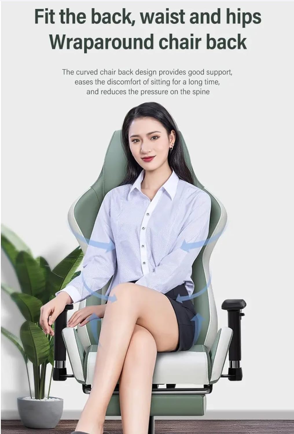 Dr BWC® The Founder Office & Gaming Body Electric Massage Chair with Shiatsu Rolling & Tapping Pressure Corded Electric Massage, White & Pistau