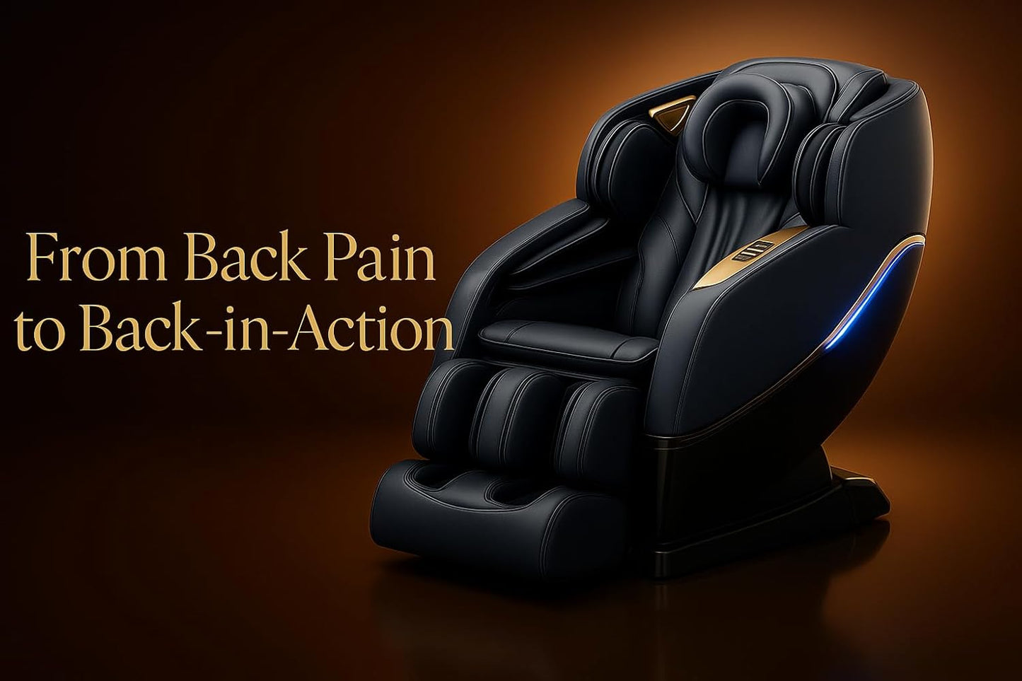 DR BWC® 4D AI Zero-Gravity Full Body Massage Chair | Double SL-Track 128 cm | Back Heat | Foot & Calf Rollers | Air Compression | Voice Control, Bluetooth | 24 Auto Programs for Home & Office