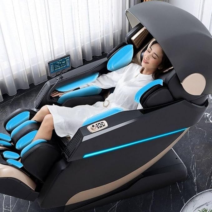 Dr BWC® Full Body Massage Chair Executive Class 5D Automatic Massage Chair Zero Gravity ,Luxury Full Body Massage Chair – 5D AI Technology, Health Monitoring & Smart Tablet Control (Black)