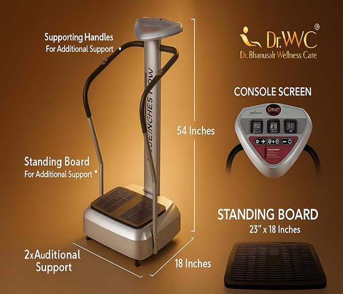 Dr BWC® Heavy Duty Vibration Plate Machine | Full Body Slimming & Fitness Massager for Home Gym | Powerful Crazy Fit Platform for Weight Loss & Muscle Toning