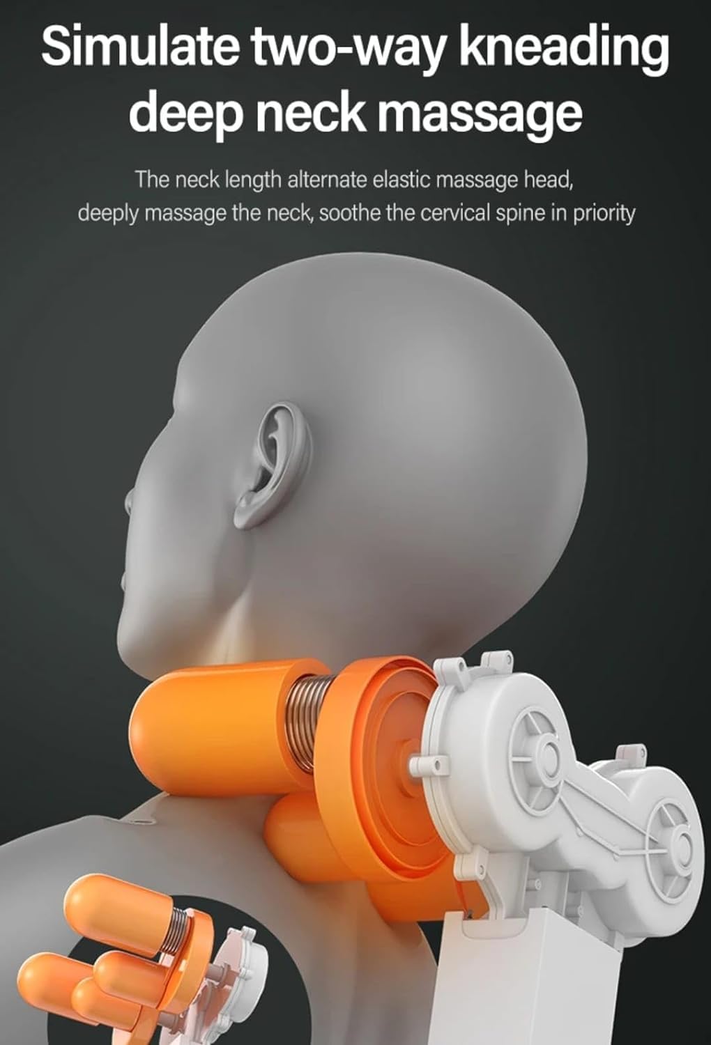 Dr BWC® The Founder Office & Gaming Body Electric Massage Chair with Shiatsu Rolling & Tapping Pressure Corded Electric Massage, White & Pistau