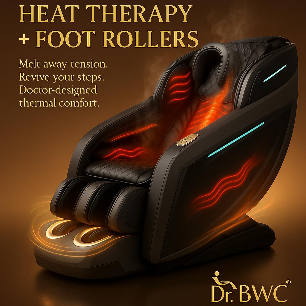 DR BWC® 4D AI Zero Gravity Full Body Massage Chair | Dual SL-Track, Auto Body Scan, Bluetooth Speakers, Heat Therapy, Foot Rollers, Cradle Massage Modes | Luxury Recliner for Home & Office