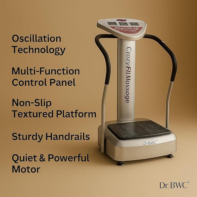 Dr BWC® Heavy Duty Vibration Plate Machine | Full Body Slimming & Fitness Massager for Home Gym | Powerful Crazy Fit Platform for Weight Loss & Muscle Toning