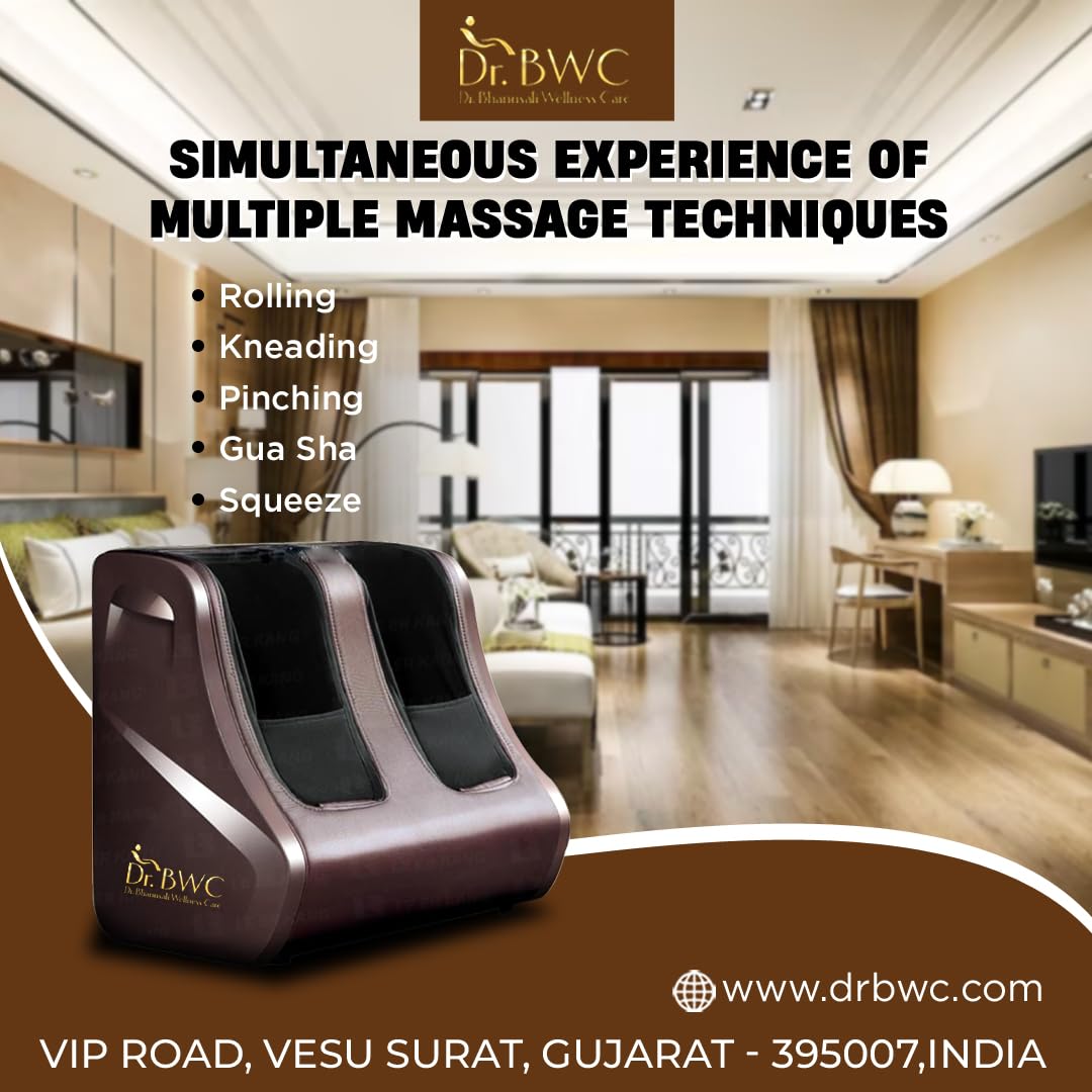 DR BWC® Foot, Calf and Leg Massager Smart Touch Screen Relaxing Leg And foot Massager (With Heat and Vibration) Pain Relief & Improving Blood Circulation for Home