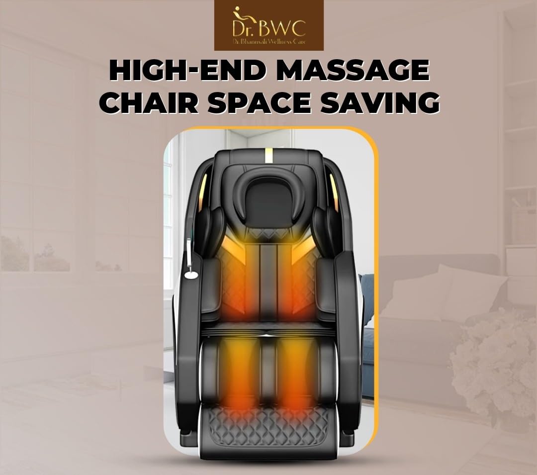 DR BWC® Space Capsule Zero Gravity Business Class Massage Chair for Stress Relief | Electric Massage Machine | Hot Compress Therapy | Auto Wellness Massage Chair for Back Pain Relief (Golden Brown)