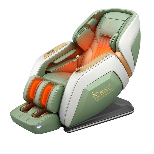 DR BWC® Massage Chair-IntelliZen 5D with ABS Body,Comfort with 22 Auto Wellness Programs, Human-Like Vario Motion Mechanism,Dual Heating Lower Back, Double SL Track (Pastel Pista)