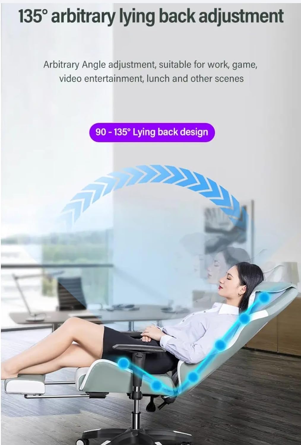 Dr BWC® The Founder Office & Gaming Body Electric Massage Chair with Shiatsu Rolling & Tapping Pressure Corded Electric Massage, White & Pistau