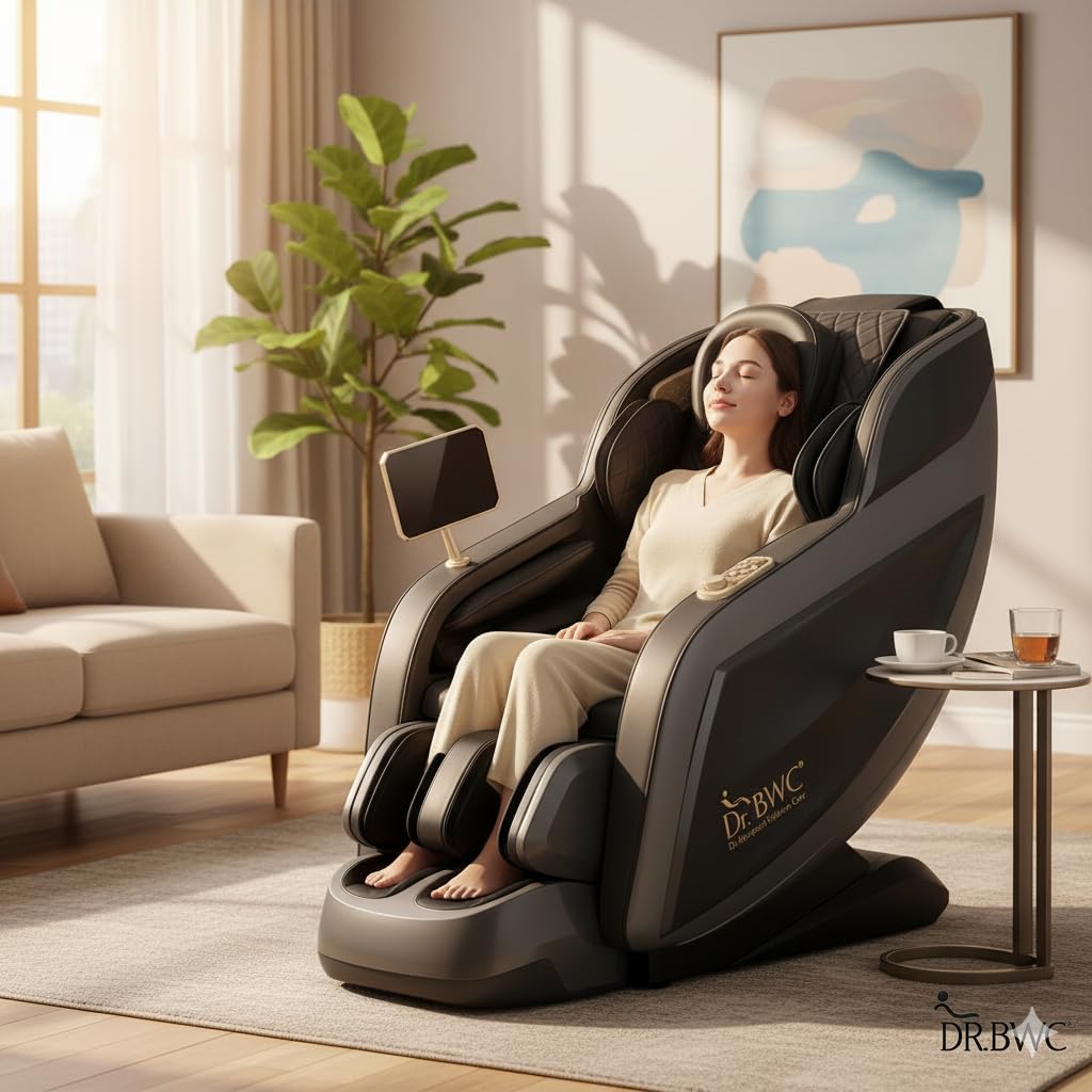 DR BWC® 4D AI Zero Gravity Full Body Massage Chair | Dual SL-Track, Auto Body Scan, Bluetooth Speakers, Heat Therapy, Foot Rollers, Cradle Massage Modes | Luxury Recliner for Home & Office