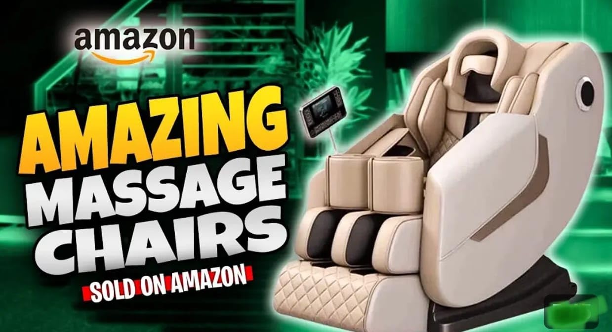 DR BWC® Space Capsule Automatic Massage Chair for Home 3D Zero Gravity Full Body Heating and Foot Massage Chair with Smart Touch Screen and Thigh Airbag (Beigh)