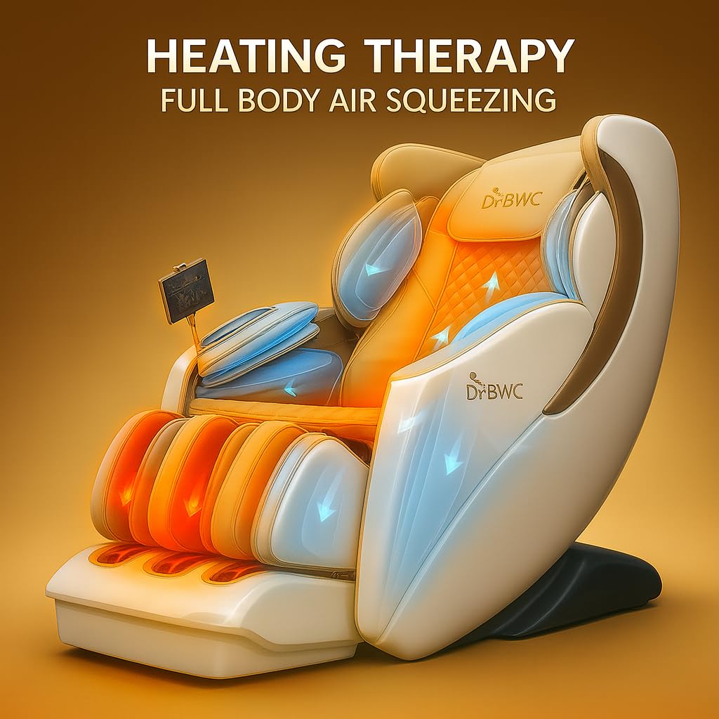 DR BWC® Elite 5D AI Smart Massage Chair , Zero Gravity Recline, Ultra-Long SL Track, Tablet Control, Heat Therapy & Foot-Calf Rollers – Royal Business Class