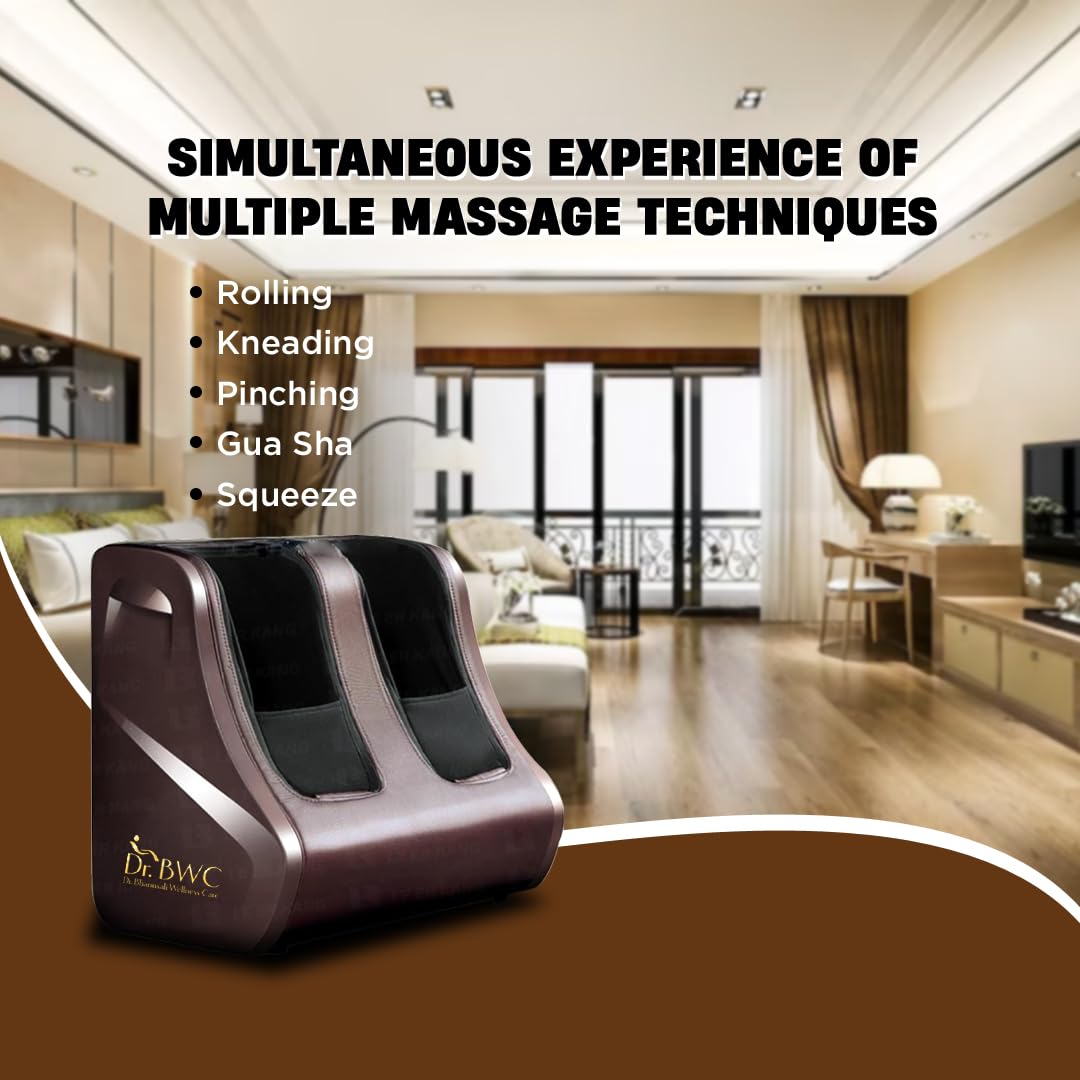 DR BWC® Foot, Calf and Leg Massager Smart Touch Screen Relaxing Leg And foot Massager (With Heat and Vibration) Pain Relief & Improving Blood Circulation for Home