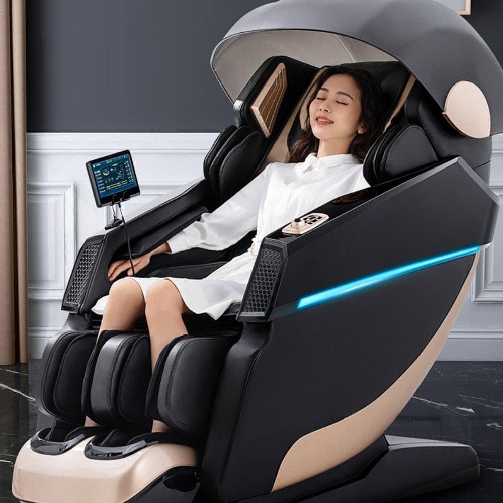 Dr BWC® Full Body Massage Chair Executive Class 5D Automatic Massage Chair Zero Gravity ,Luxury Full Body Massage Chair – 5D AI Technology, Health Monitoring & Smart Tablet Control (Black)