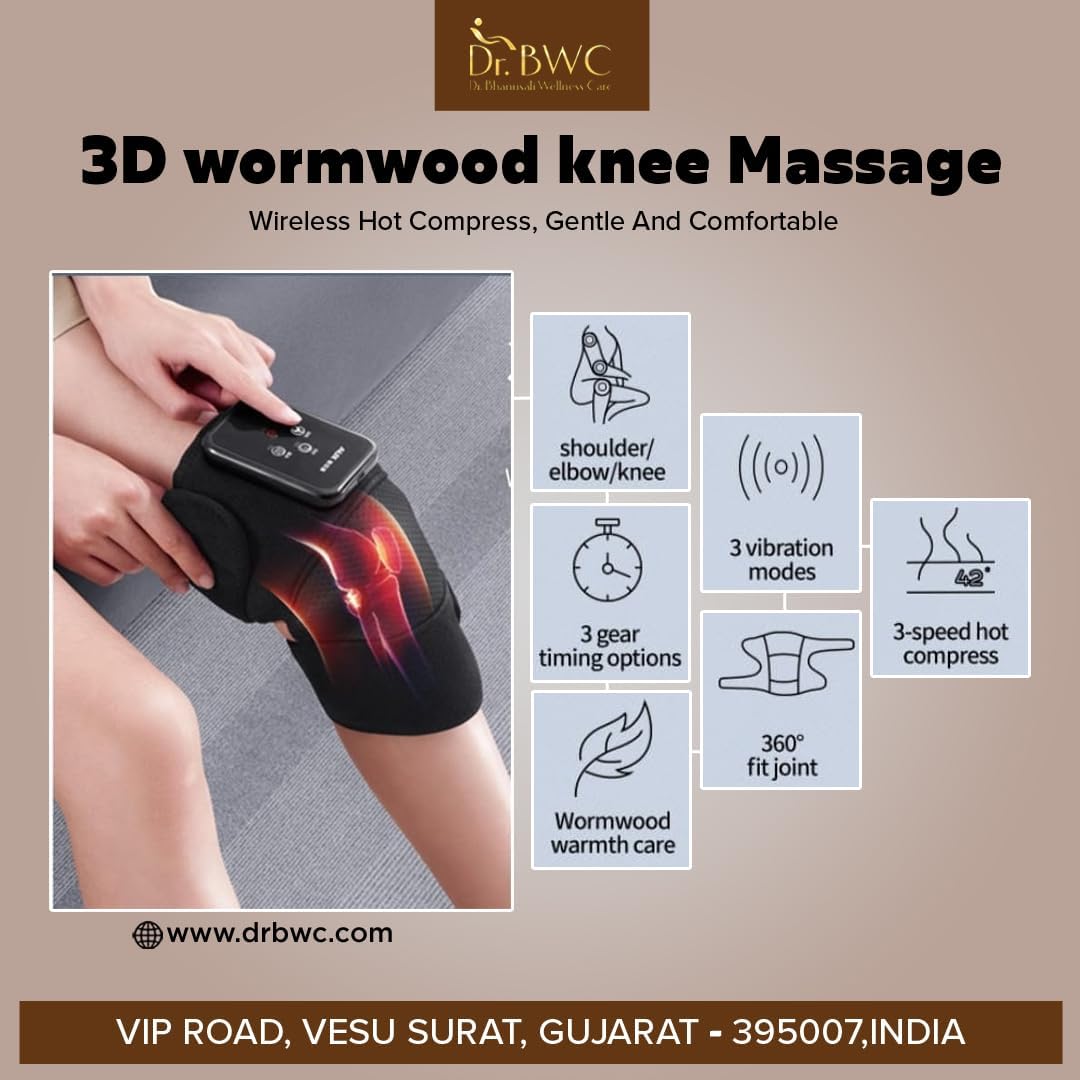 Dr BWC® AI Smart Cordless Heated Vibration Physiotherapy Hot Compress vibrating knee massager