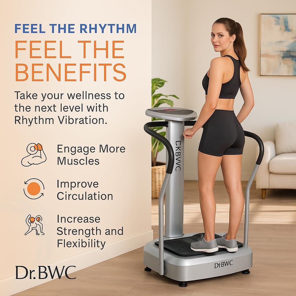 Dr BWC® Heavy Duty Vibration Plate Machine | Full Body Slimming & Fitness Massager for Home Gym | Powerful Crazy Fit Platform for Weight Loss & Muscle Toning