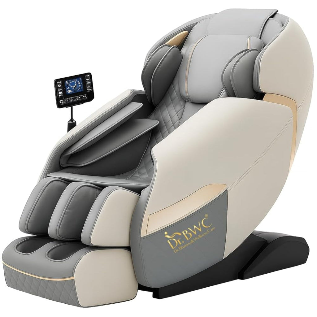 DR BWC® 4D AI Zero Gravity Full Body Massage Chair for Home & Office | SL Track | Air Compression | Heated Recliner with Bluetooth, Smart Touch Panel & 24 Auto Modes (Grey)