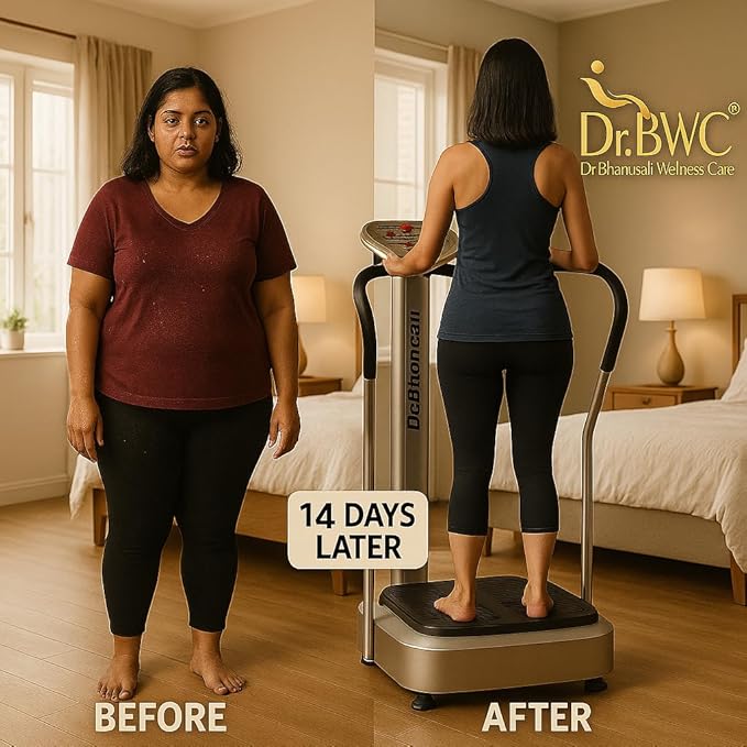Dr BWC® Heavy Duty Vibration Plate Machine | Full Body Slimming & Fitness Massager for Home Gym | Powerful Crazy Fit Platform for Weight Loss & Muscle Toning