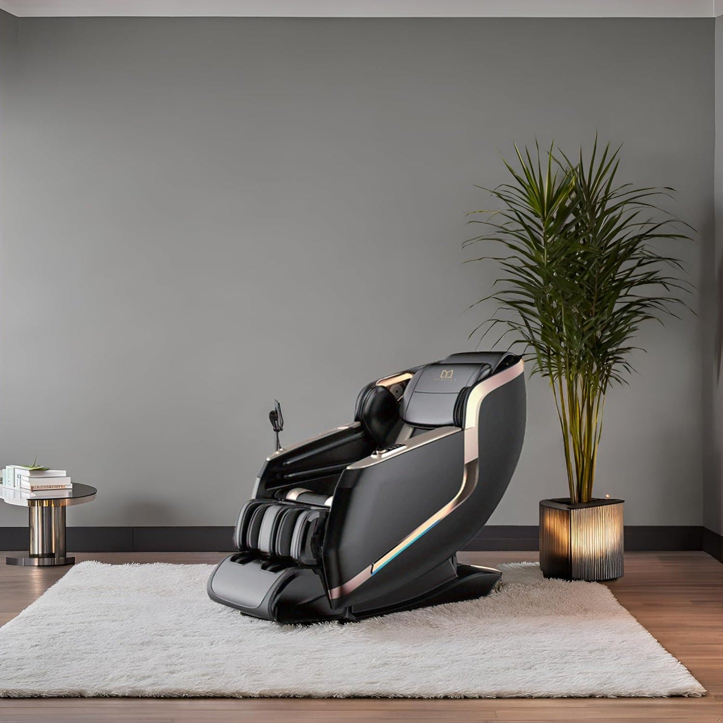 DR BWC® Space Capsule Automatic Massage Chair for Home 4D Zero Gravity Full Body Heating and Foot Massage Chair with Smart Touch Screen and Thigh Airbag