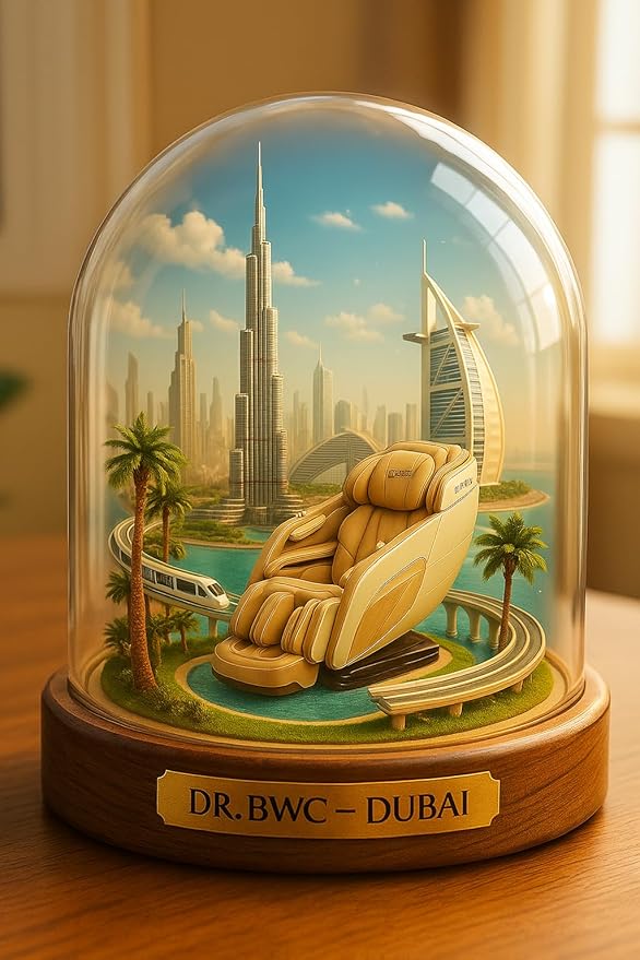 DR BWC® 4D Zero Gravity Full Body Massage Chair Recliner with AI Body Scan, Smart Voice Command, Dual Remote, Heat Therapy, Foot & Calf Rollers, 120 Airbags & Bluetooth Speakers (Beige)