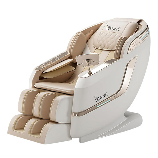 DR BWC® Leather 4D Zero Gravity Massage Chair for Stress, Pain Relief Electric Massage Chair AI Intelligent Core Manipulator with Bluetooth, Long SL Track 24 Combination Massage,Best for Home Use