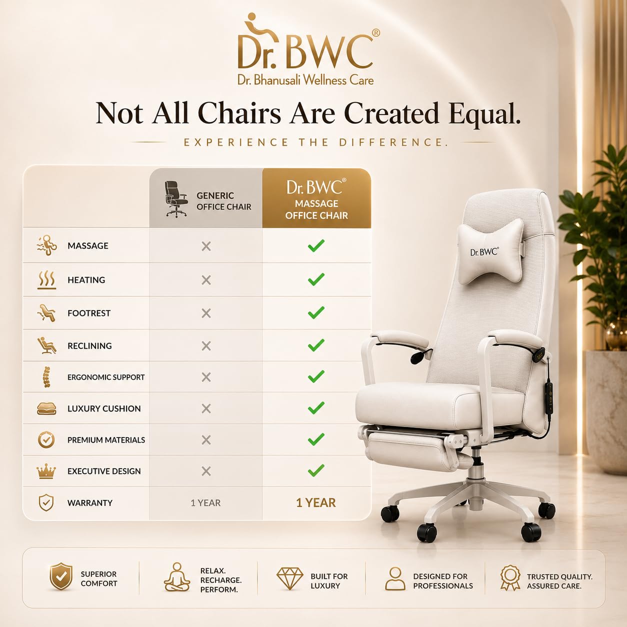 Executive Massage Office Chair | Moving Roller S-Track Massage | Neck to Lower Back Massage | Thai, Japanese & Shiatsu Modes | Hot Compress Therapy | Reclining Chair with Footrest