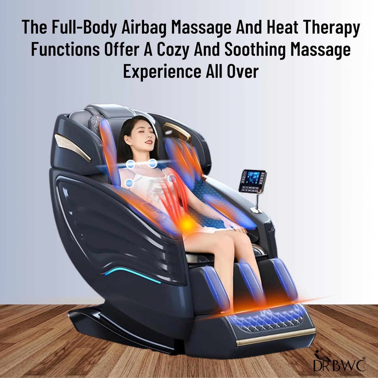 DR BWC Leather 4D Automatic Massage Chair | 24 Combination of Massage | ERGONOMICALLY Designed Double SL Track | HUMANTOUCH Massage | AUTO Body SCANNING | Bluetooth CONNECTIVITY | AI Technology