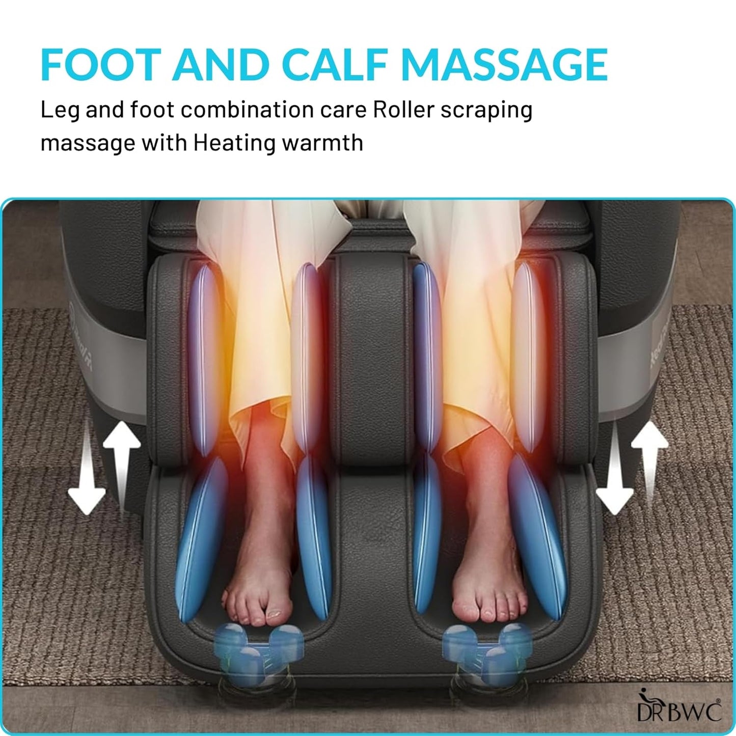 DR BWC® Zero Gravity Massage Chair Recliner – Full Body Tuina Massage with 18 Rollers, 16 Auto Programs, Back Heat, Foot & Calf Massage, Bluetooth Speakers, LCD & Voice Control