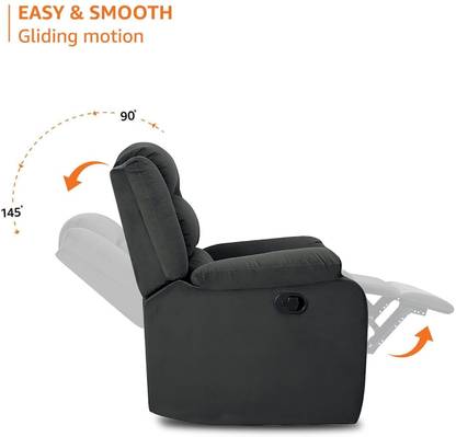 Dr. BWC Fabric Manual Swivel & Rocker Recliner  (Finish Color - grey, DIY(Do-It-Yourself))