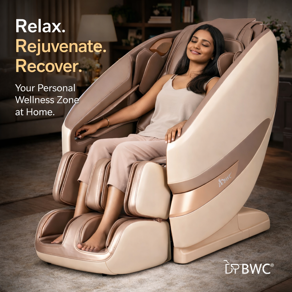 4D Zero Gravity Full Body Massage Chair | SL Track | Full Body Airbags | Foot & Calf Massage | Smart Remote | Luxury Wellness Chair for Home | 1 Year Warranty
